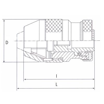 Självspännande borrchuck 1-13mm B16 med lås